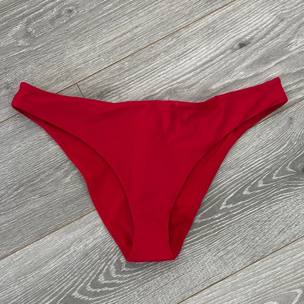 Fabletics Red Bikini Bottom Sz L NWT